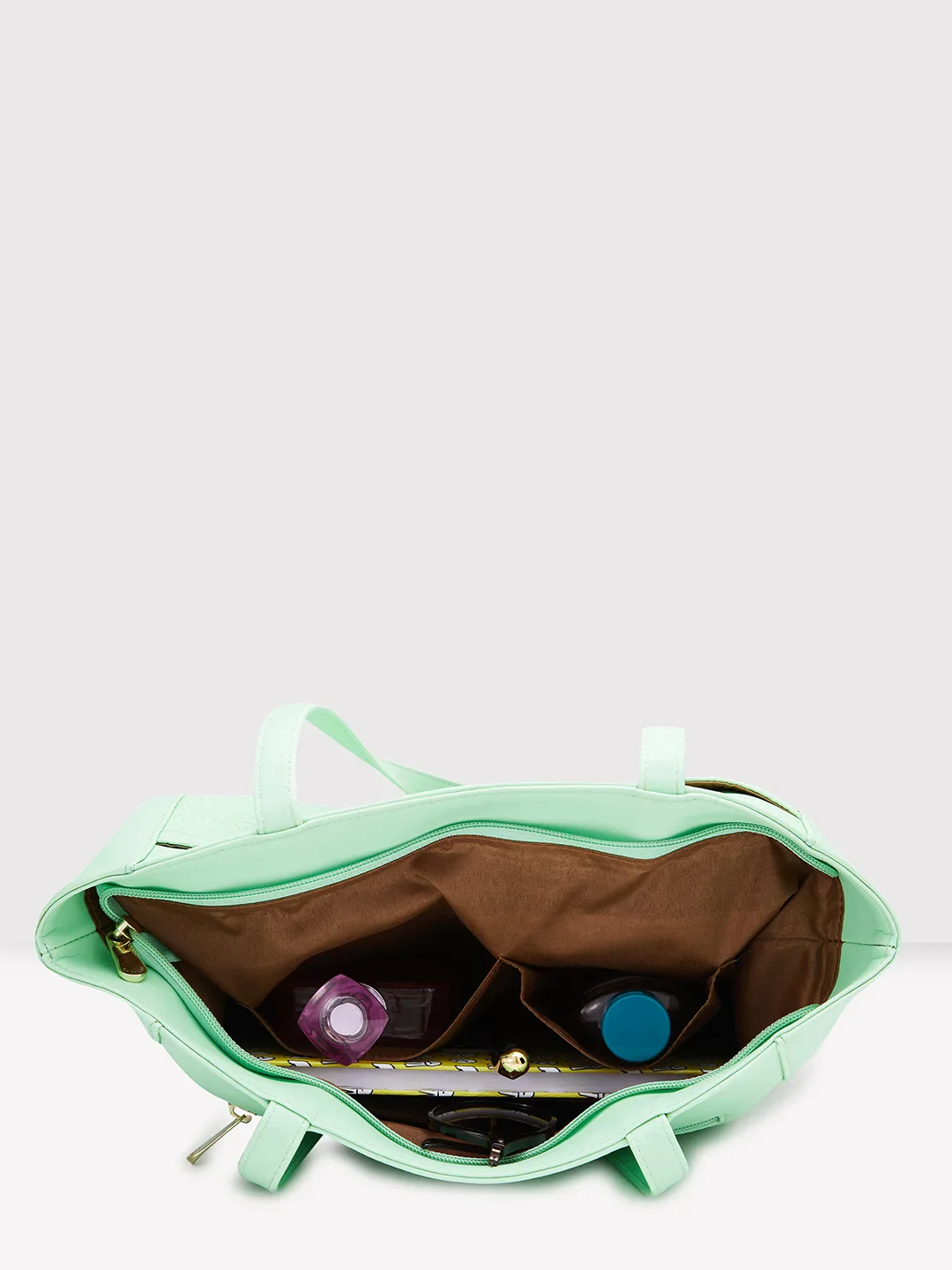 Caprese Avalon Small Green Ash Office Tote Bag - Image 9