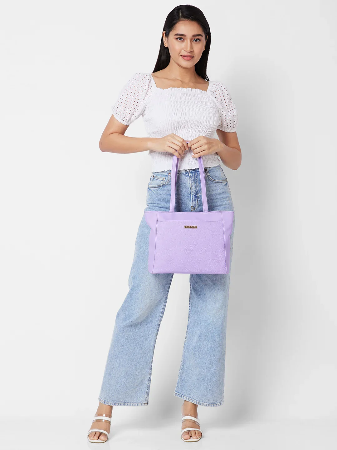 Caprese Avalon Small Lilac Tote Bag - Image 3