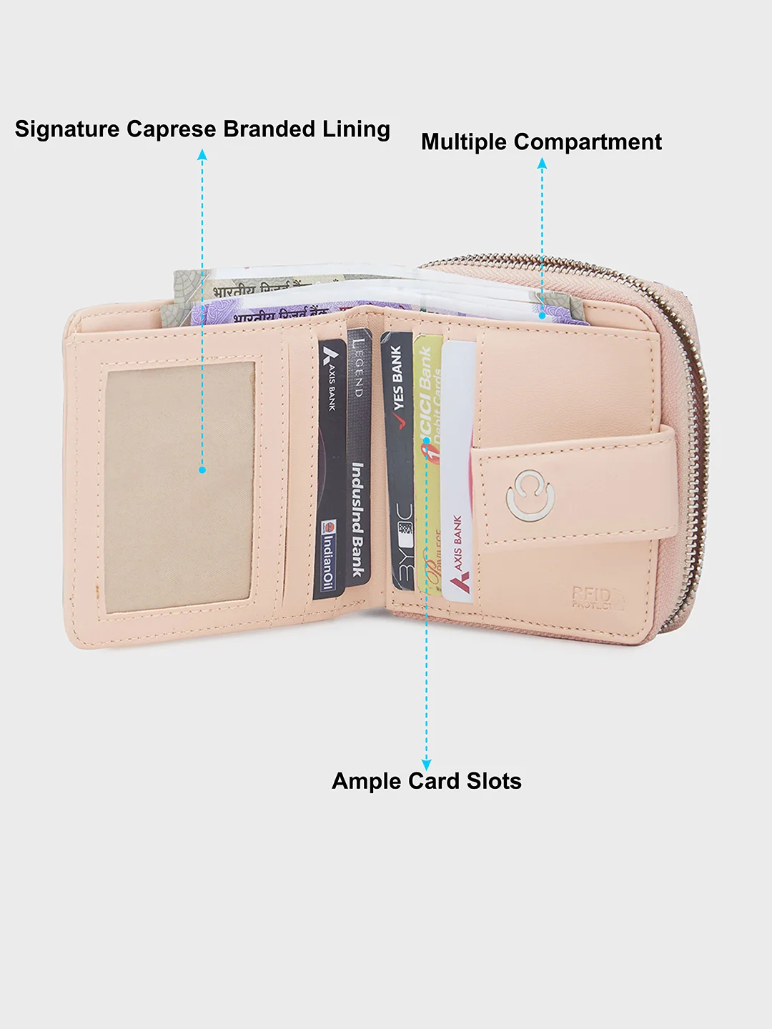 Caprese Avery Small Blush Wallet - Image 10
