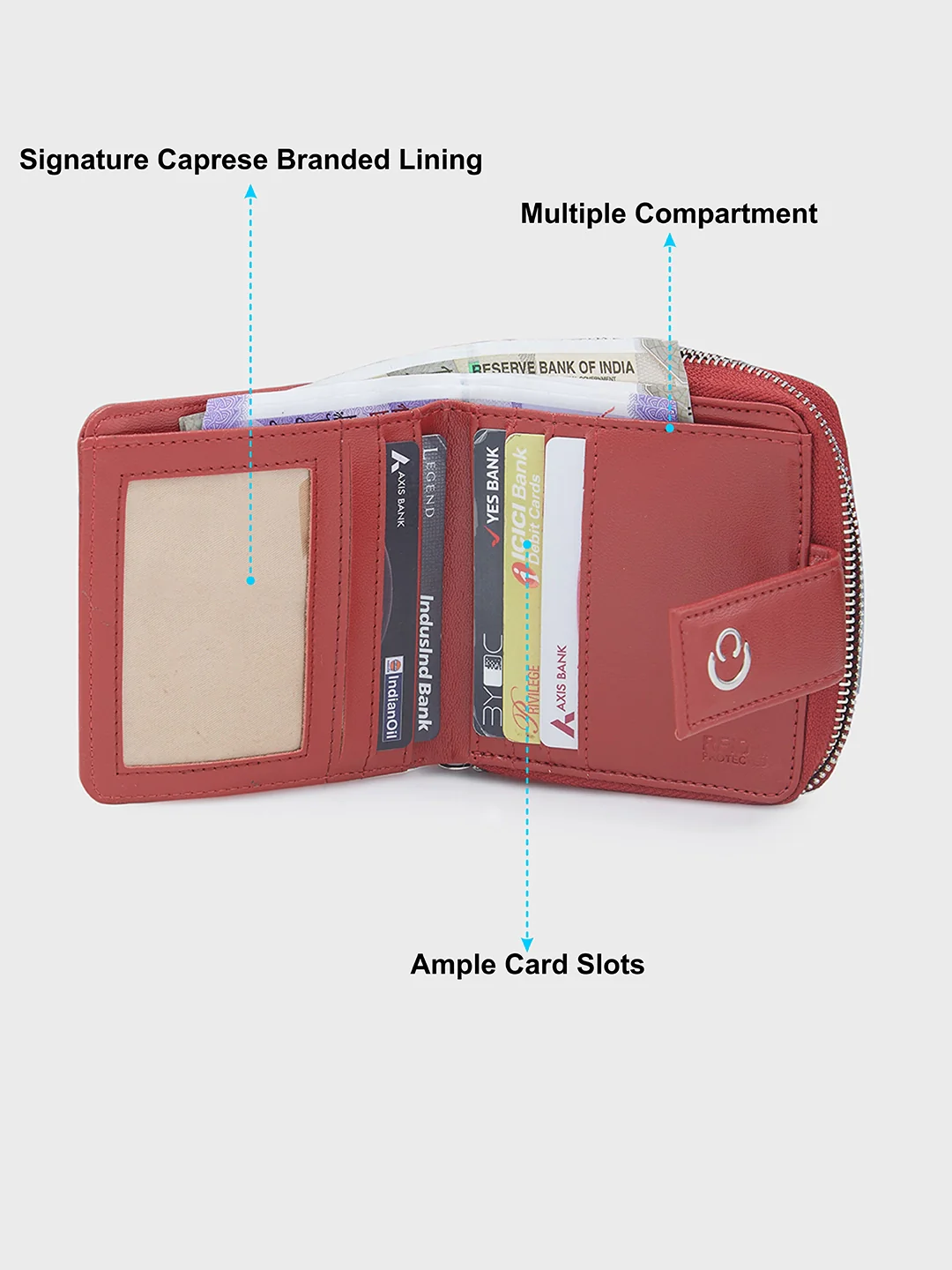 Caprese Avery Small Bordeaux Wallet - Image 12