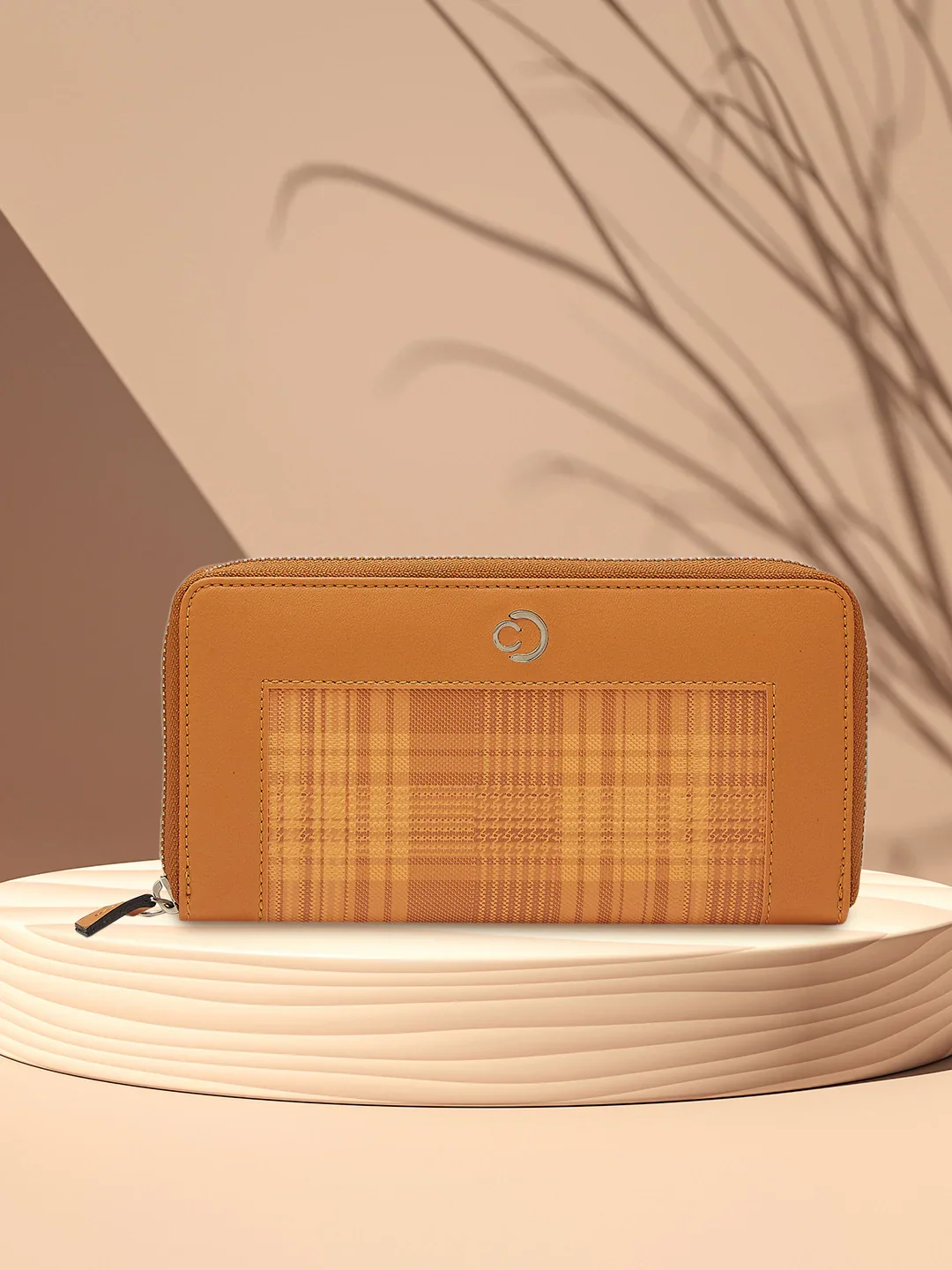Caprese Avery Large Tan Zip Around Wallet - Image 10