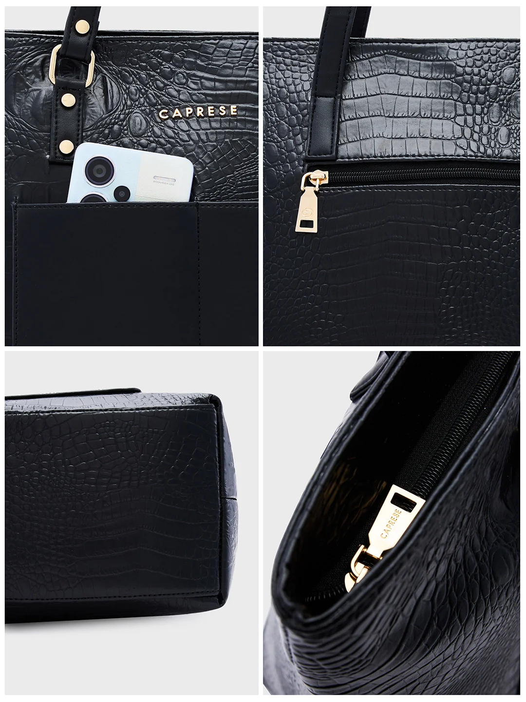 Caprese Azzura Large Black Laptop Bag - Image 7