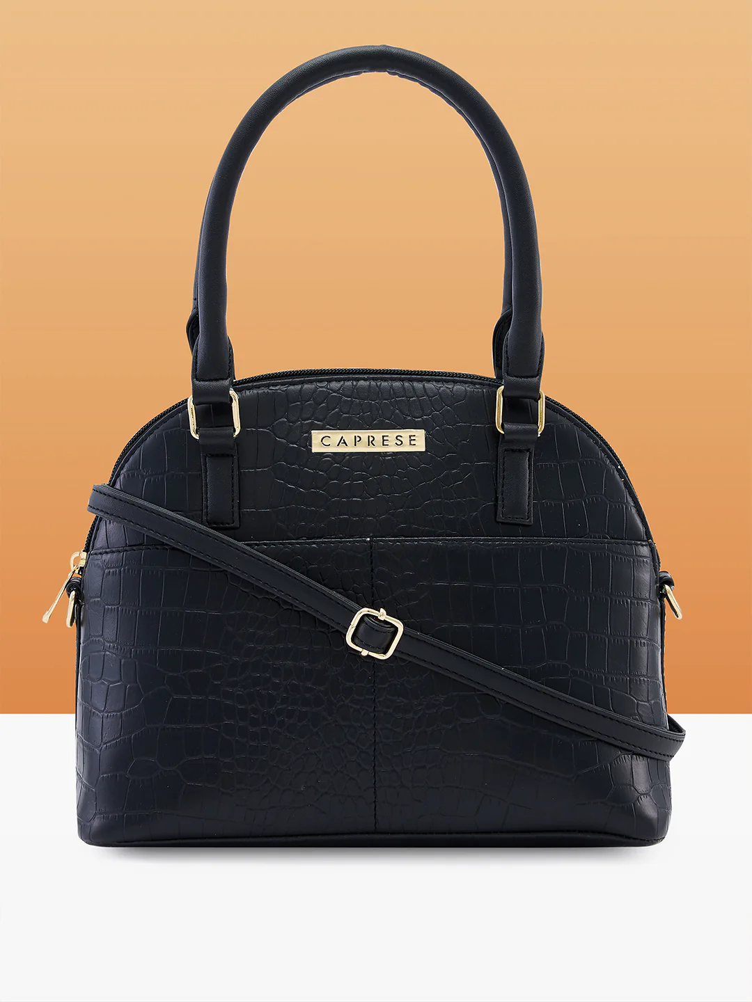 Caprese Azzura Small Black Satchel Bag