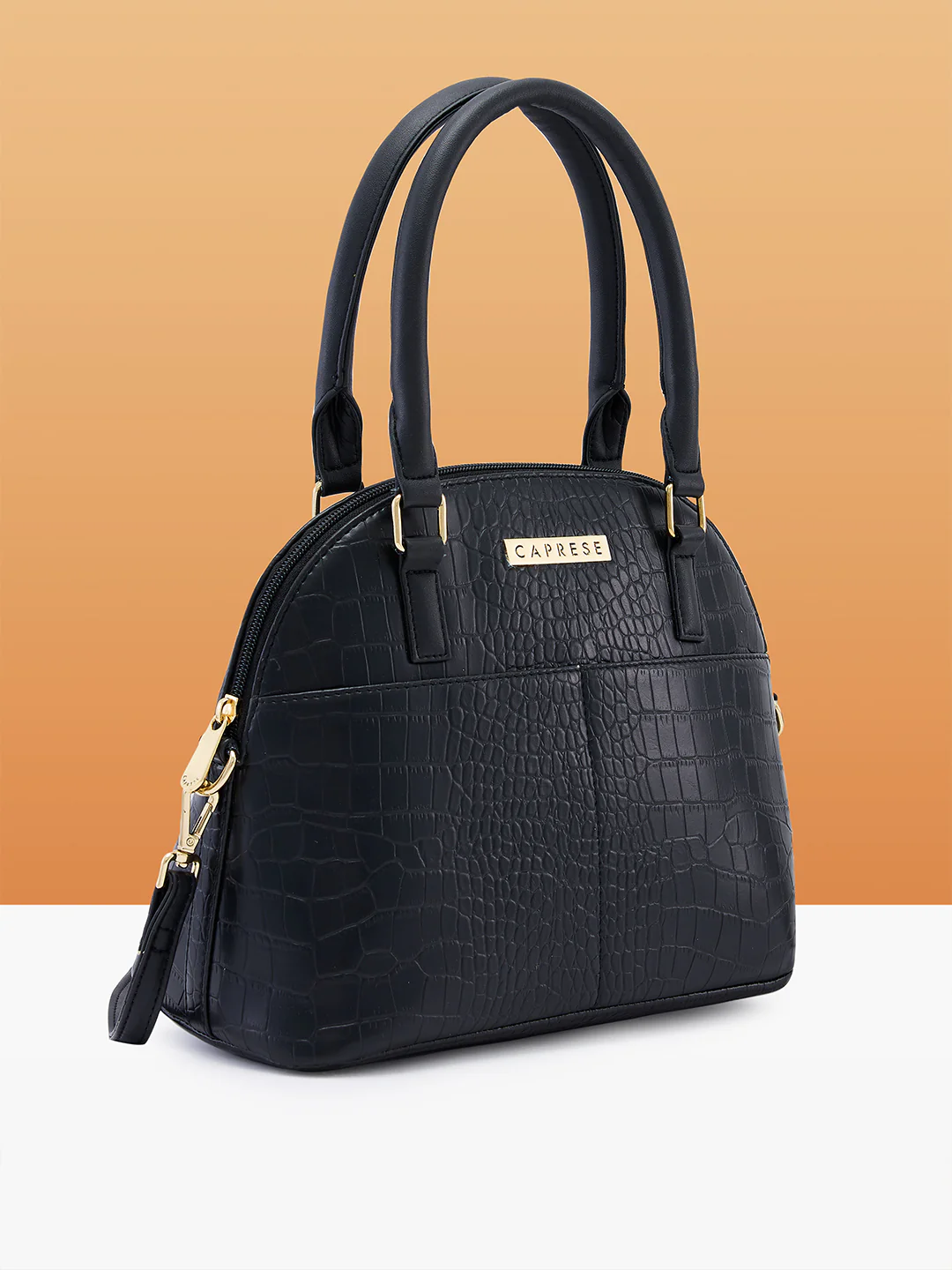 Caprese Azzura Small Black Satchel Bag - Image 3