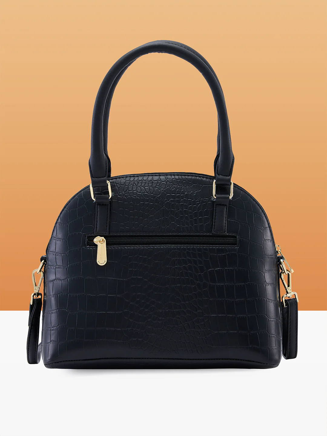 Caprese Azzura Small Black Satchel Bag - Image 4