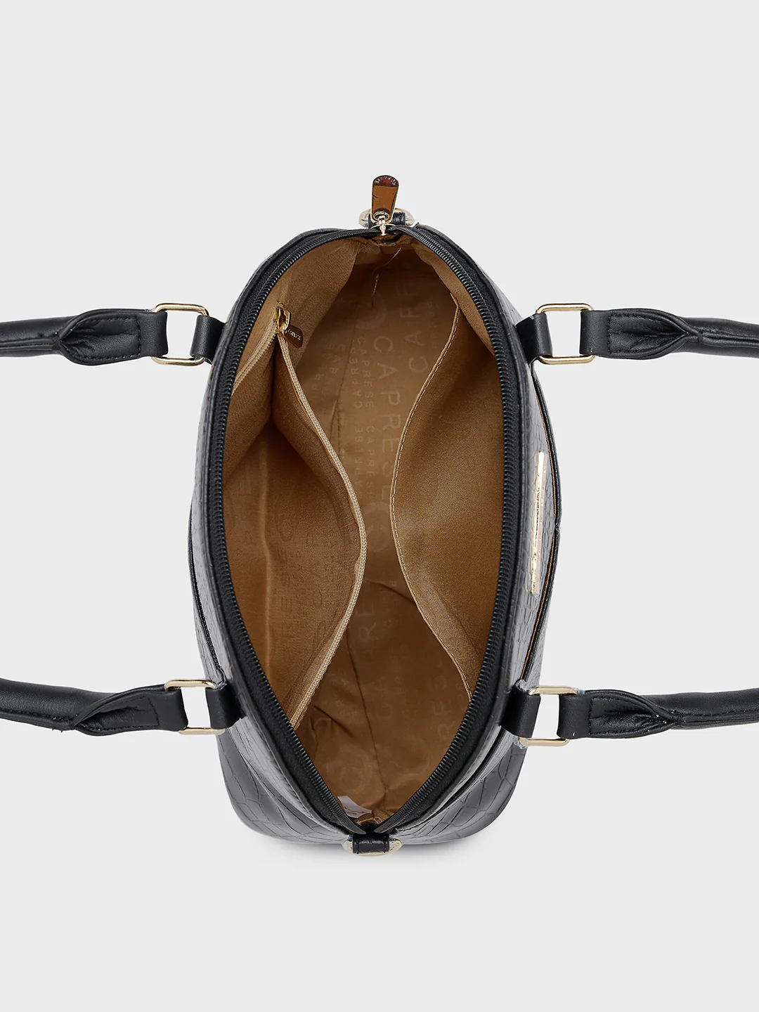 Caprese Azzura Small Black Satchel Bag - Image 7