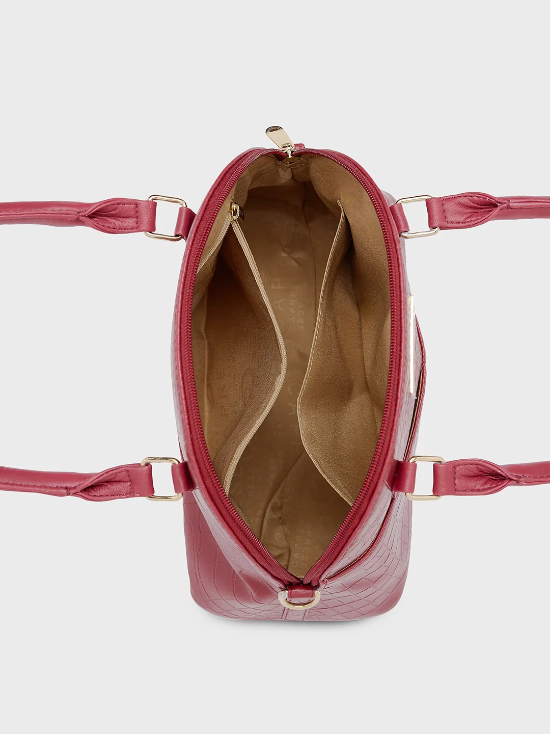 Caprese Azzura Small Maroon Satchel Bag - Image 7