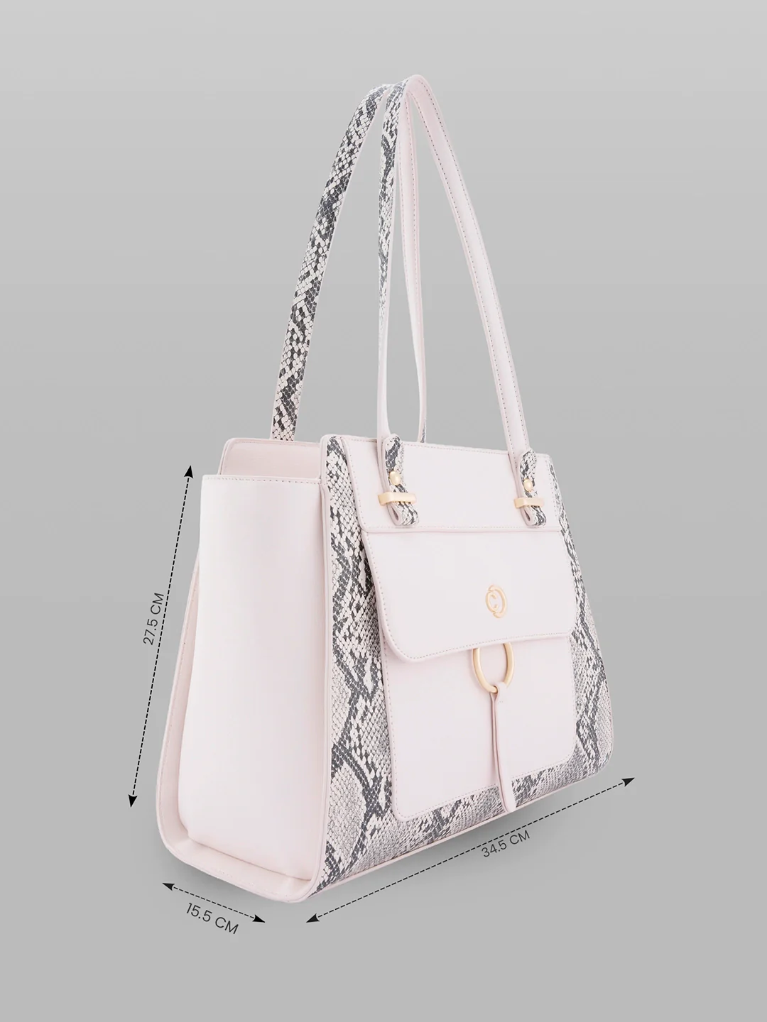 Caprese Bambi Large Beige Satchel Bag - Image 5