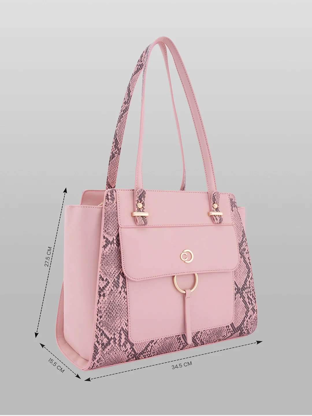Caprese Bambi Large Blush Satchel Bag - Image 6