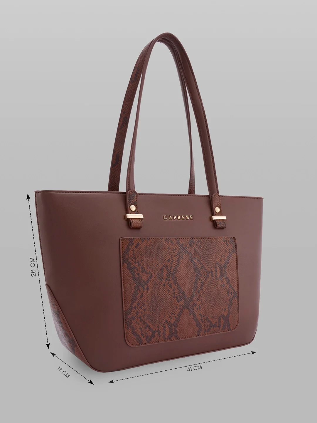 Caprese Bambi Large Brown Tote Bag - Image 7