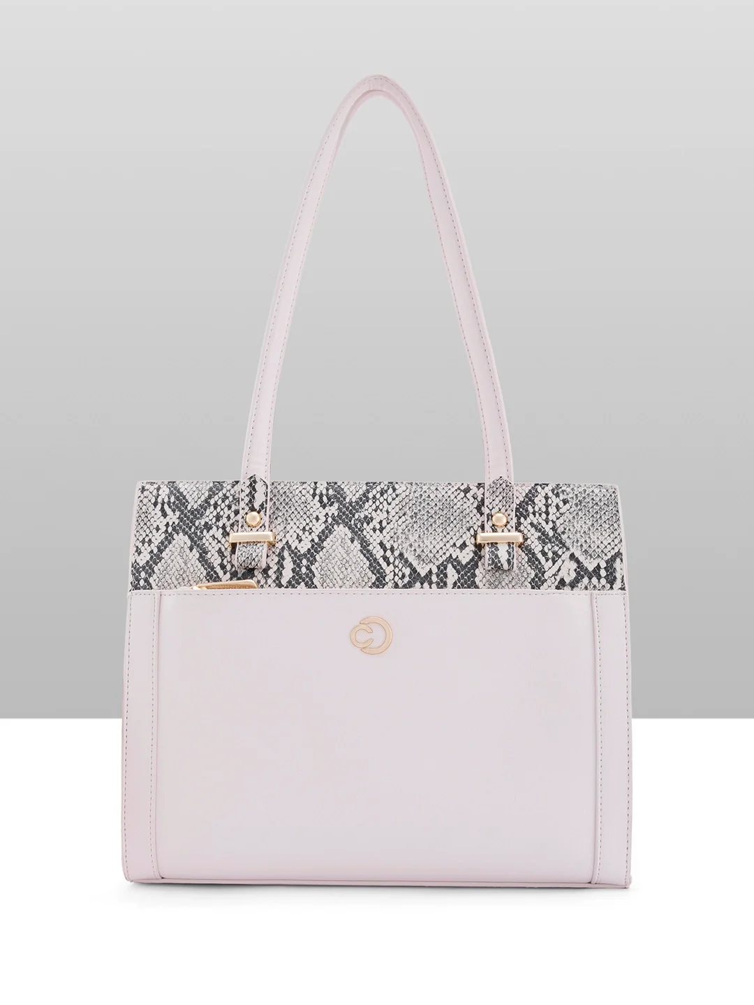 Caprese Bambi Medium Beige Satchel Bag - Image 10