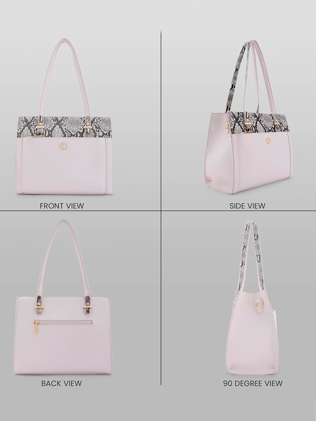 Caprese Bambi Medium Beige Satchel Bag - Image 5
