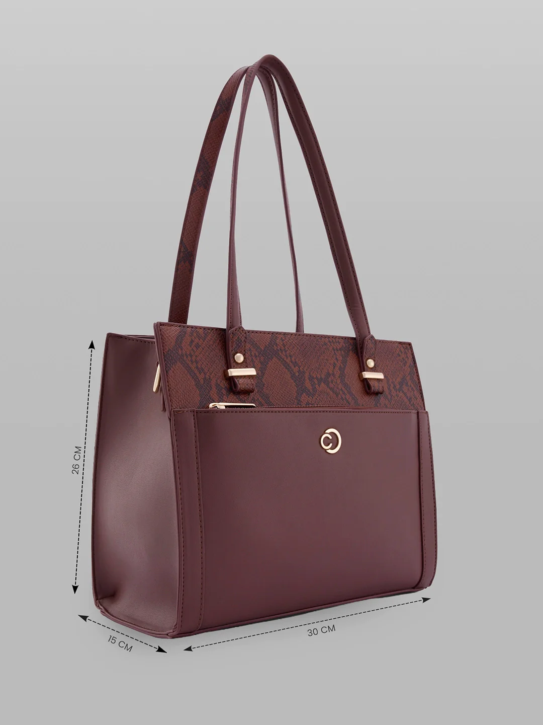 Caprese Bambi Medium Brown Satchel Bag - Image 7