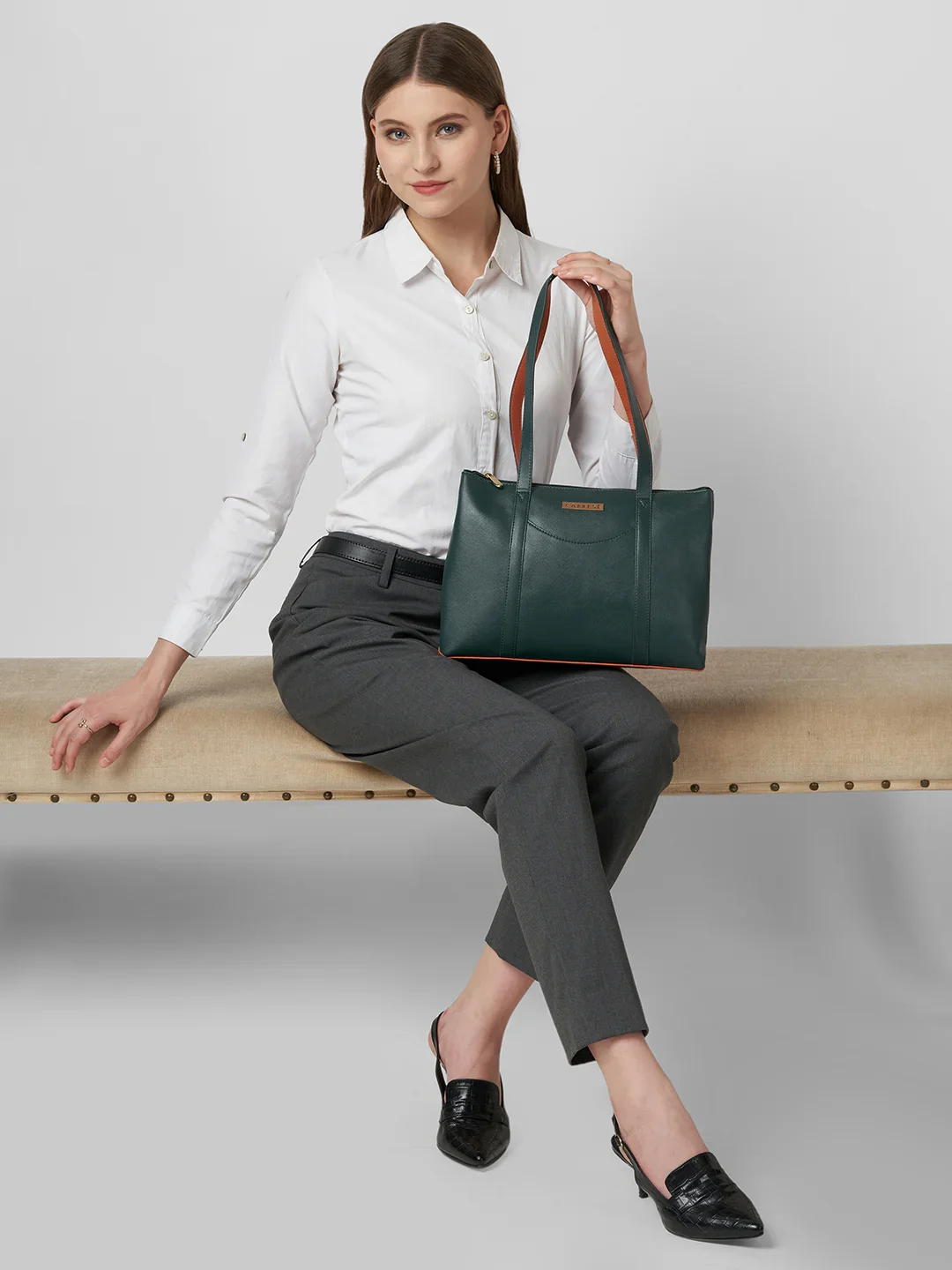 Caprese Basil Small Bottle Green Tote Bag - Image 10