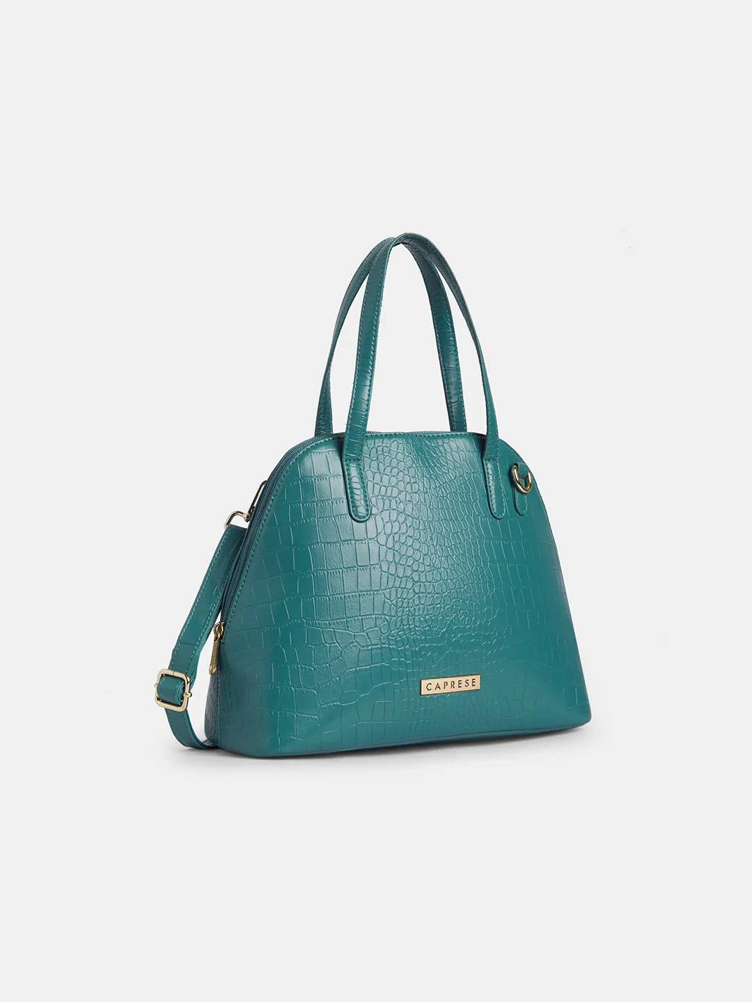 Caprese Basil Small Teal Satchel Bag - Image 7