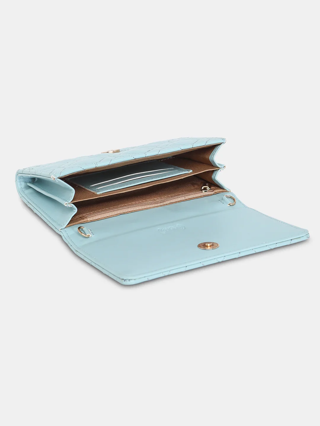Caprese Berdine Large Blue Flapover Wallet - Image 10