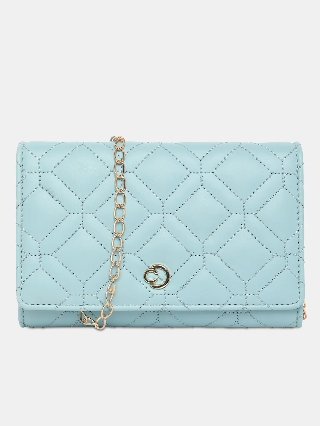 Caprese Berdine Large Blue Flapover Wallet - Image 4