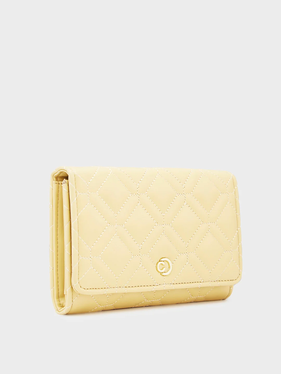 Caprese Berdine Large Light Yellow Flapover Wallet - Image 13