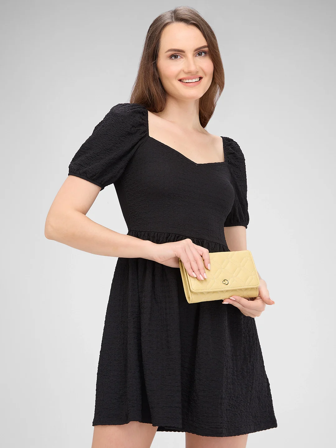 Caprese Berdine Large Light Yellow Flapover Wallet - Image 2