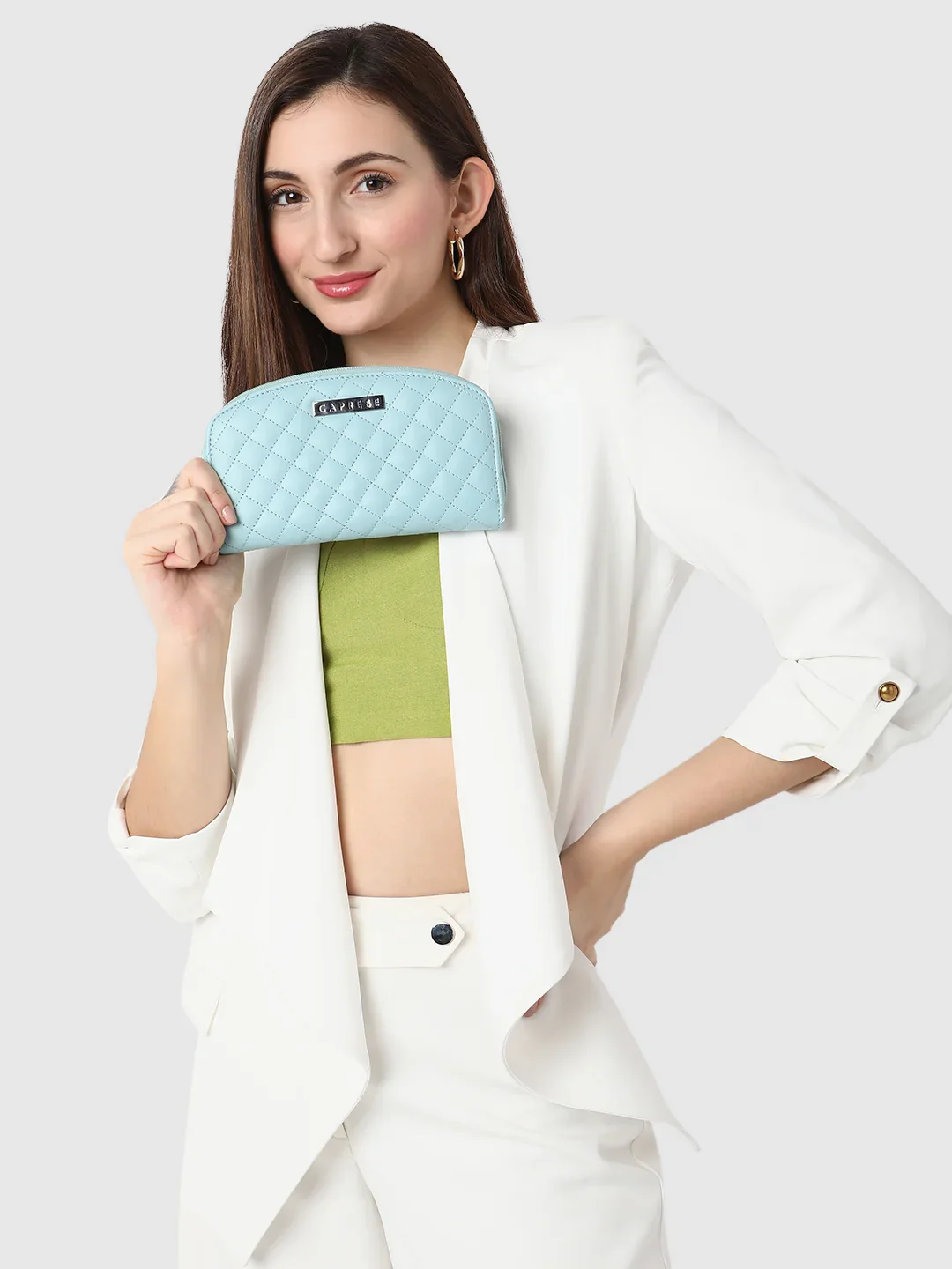 Caprese Berdine Small Light Blue Sling Bag - Image 13