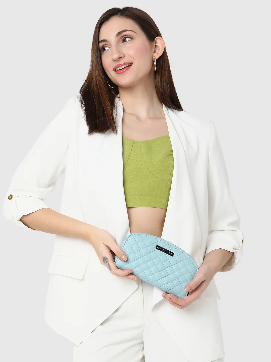 Caprese Berdine Small Light Blue Sling Bag - Image 3