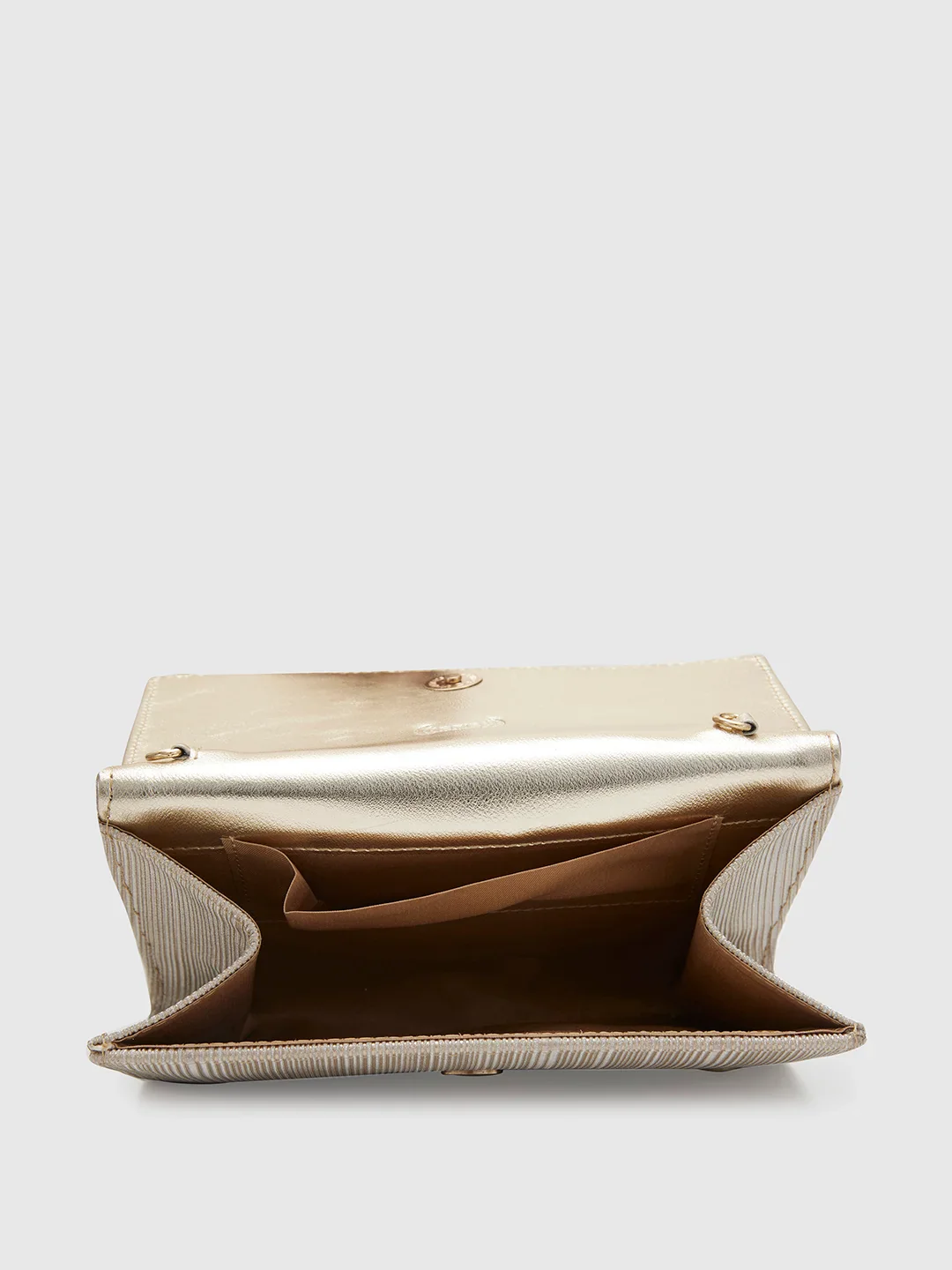 Caprese Bertha Medium Light Gold Clutch - Image 5