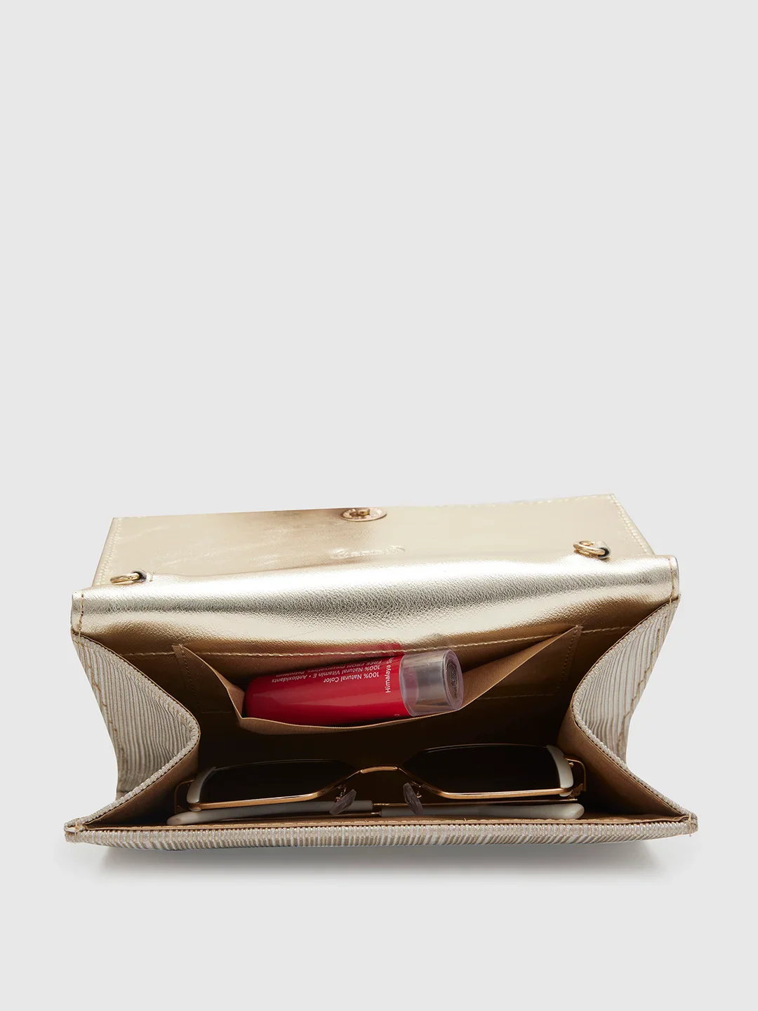 Caprese Bertha Medium Light Gold Clutch - Image 7