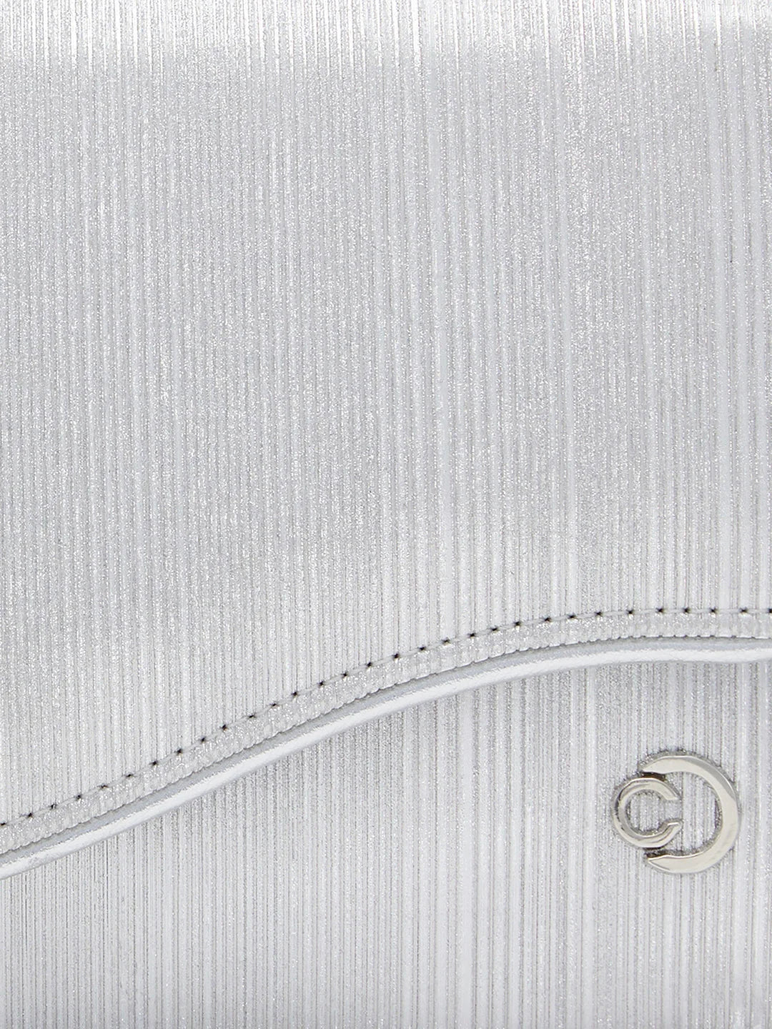 Caprese Bertha Medium Silver Clutch - Image 9