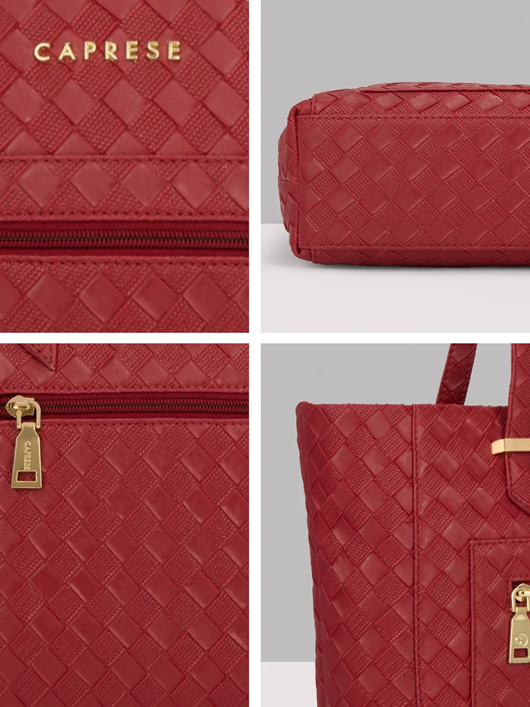 Caprese Birdy Medium Cherry Red Tote Bag - Image 9
