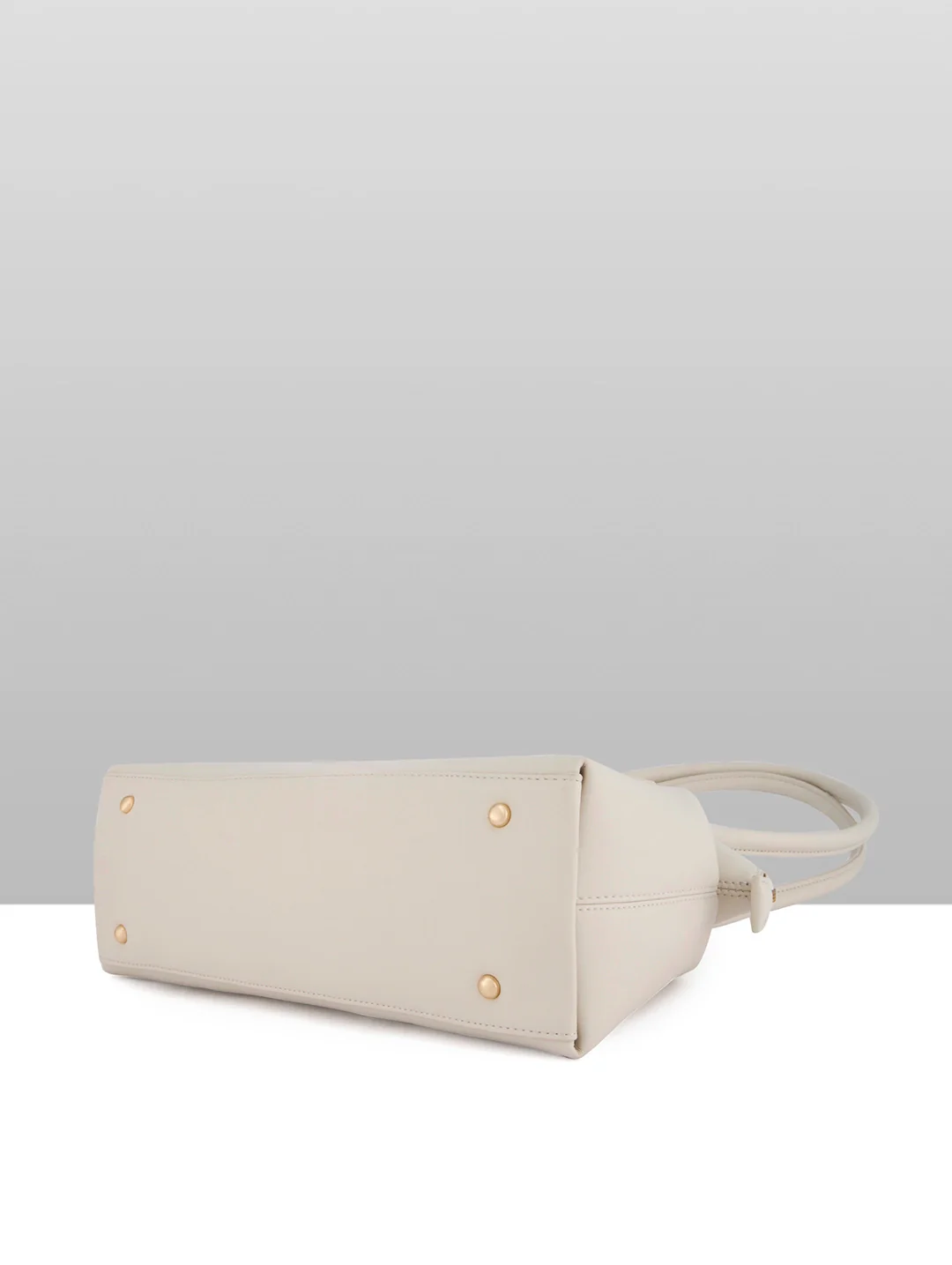 Caprese Biskit Large Beige Satchel Bag - Image 10