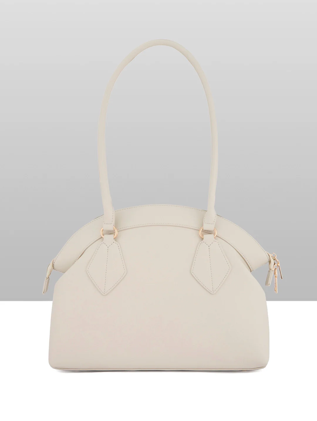 Caprese Biskit Large Beige Satchel Bag - Image 6