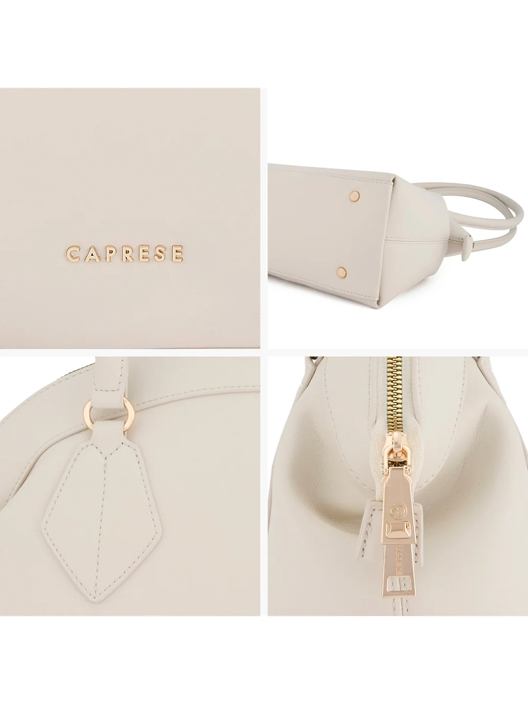 Caprese Biskit Large Beige Satchel Bag - Image 7
