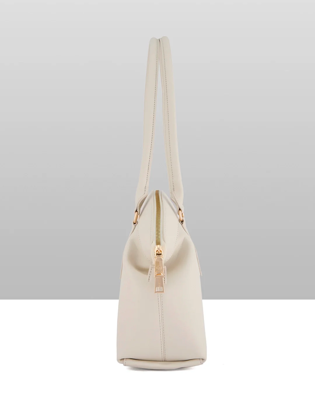 Caprese Biskit Large Beige Satchel Bag - Image 8