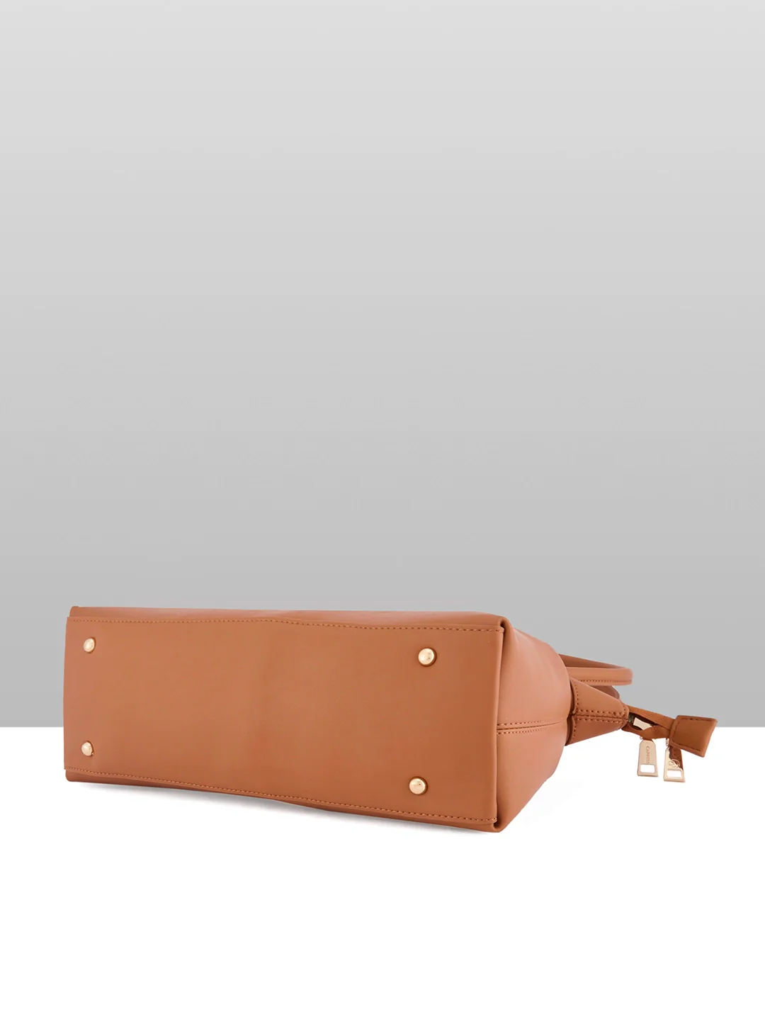 Caprese Biskit Large Tan Satchel Bag - Image 10