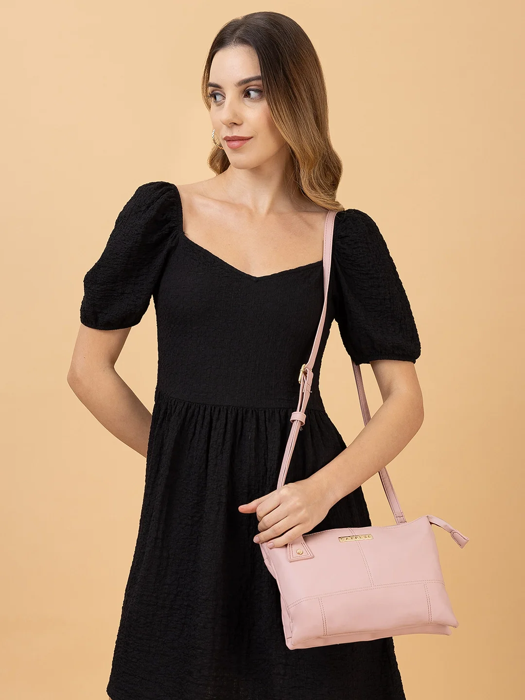 Caprese Blake Large Pink Sling Bag - Image 3
