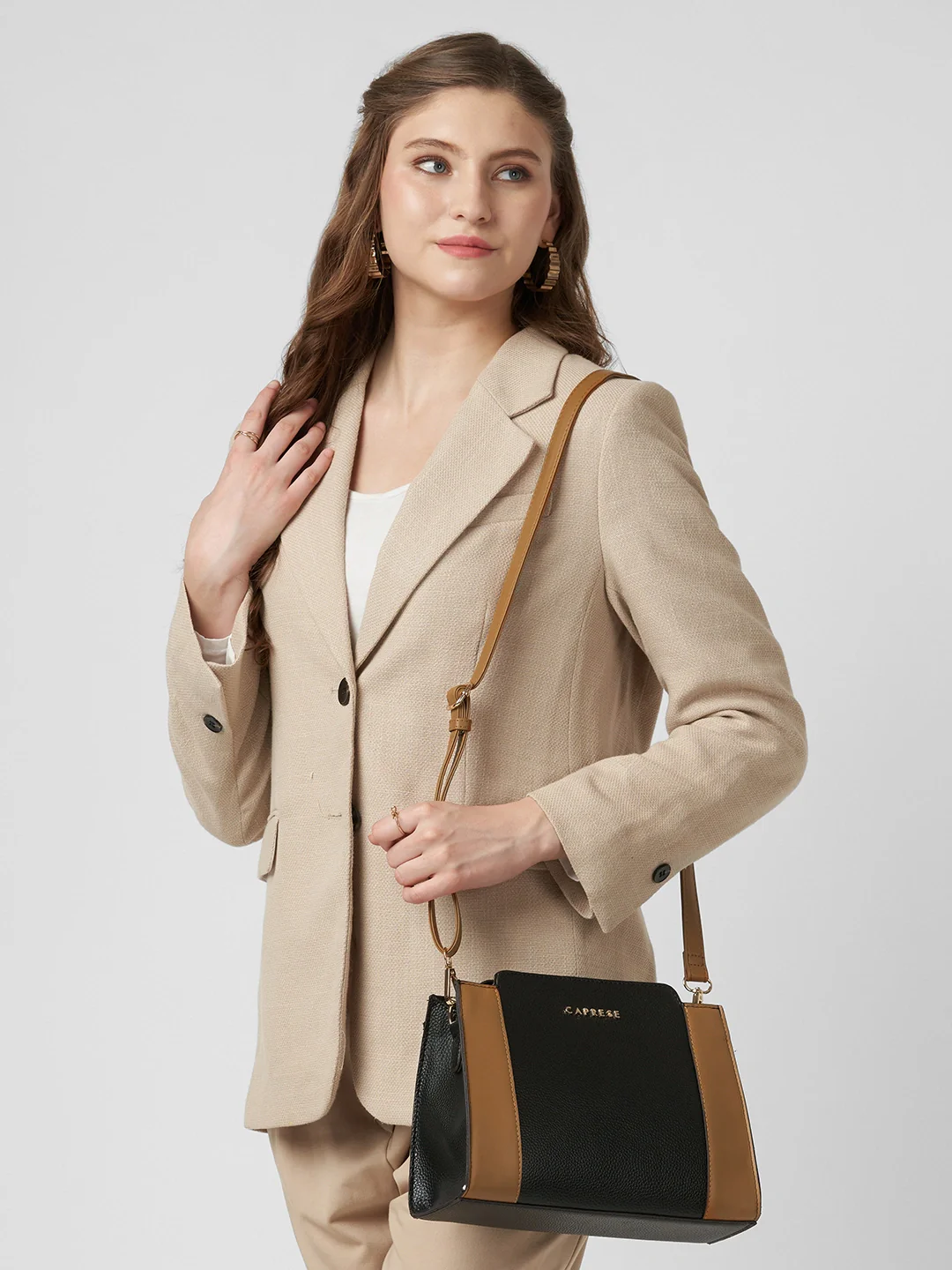Caprese Blakely Medium Black Sling Bag - Image 2