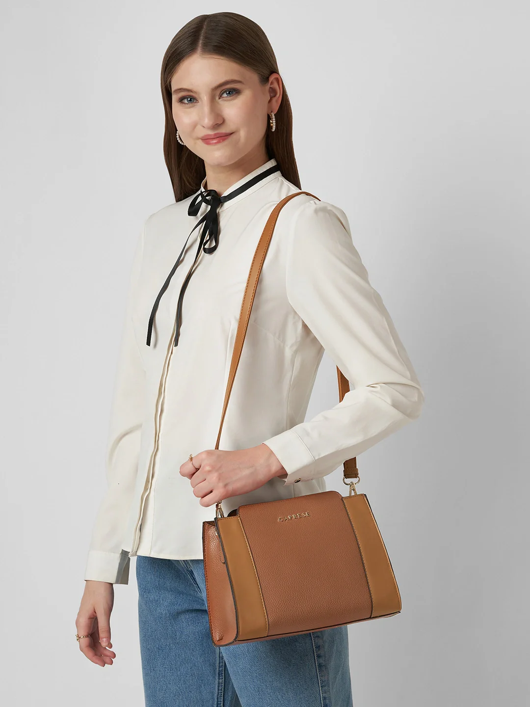 Caprese Blakely Medium Tan Sling Bag - Image 2