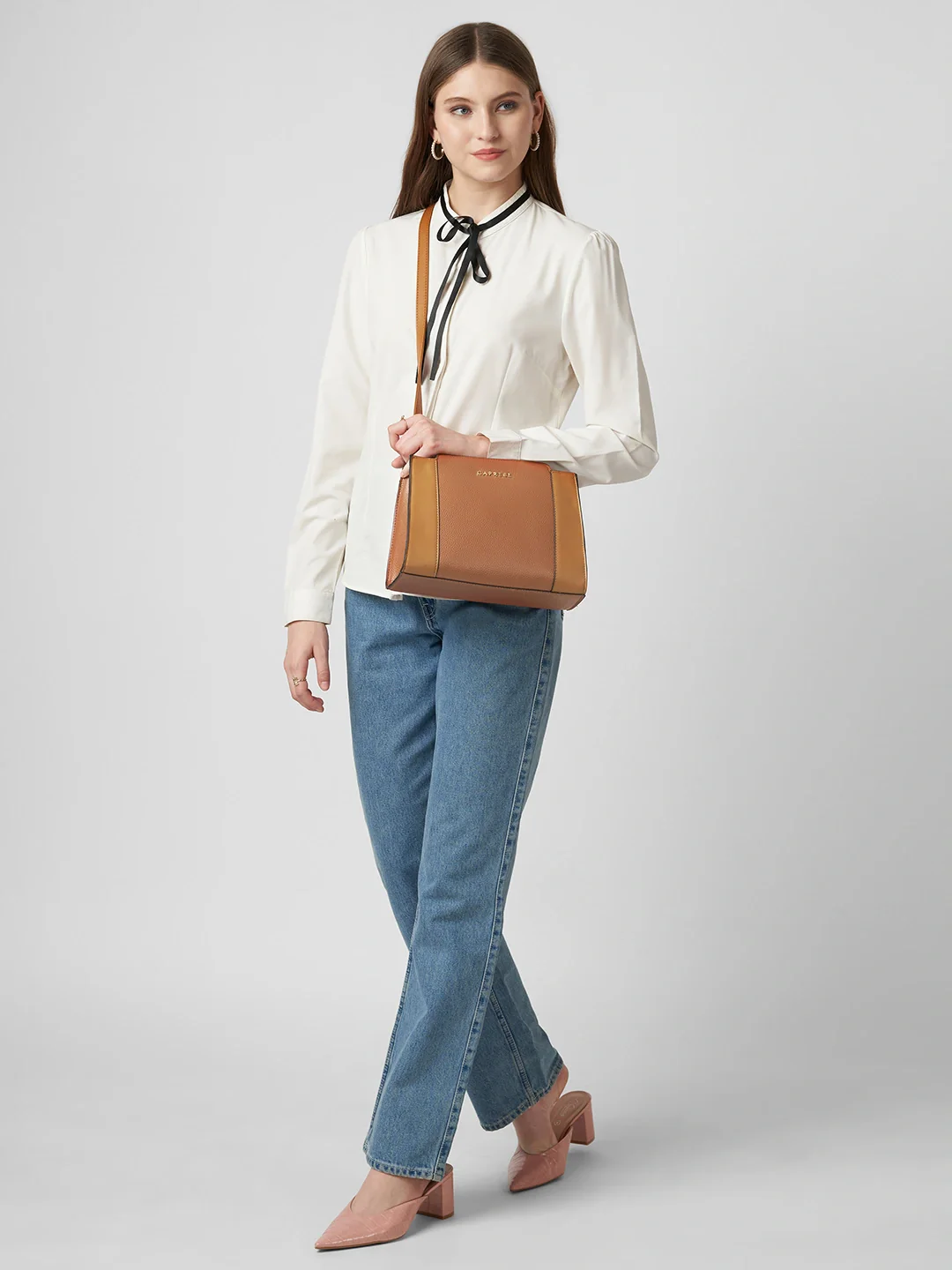 Caprese Blakely Medium Tan Sling Bag - Image 8