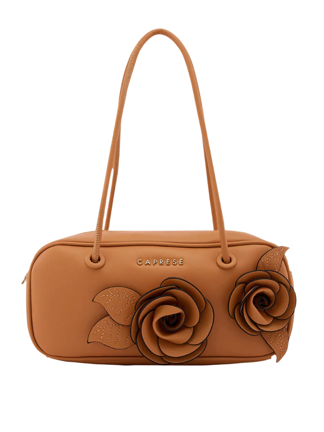 Caprese Bloom Medium Apricot Baguette Bag