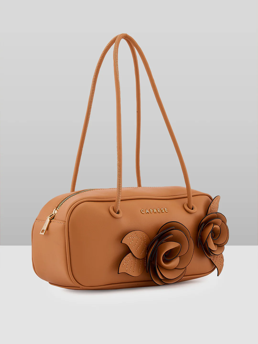Caprese Bloom Medium Apricot Baguette Bag - Image 7