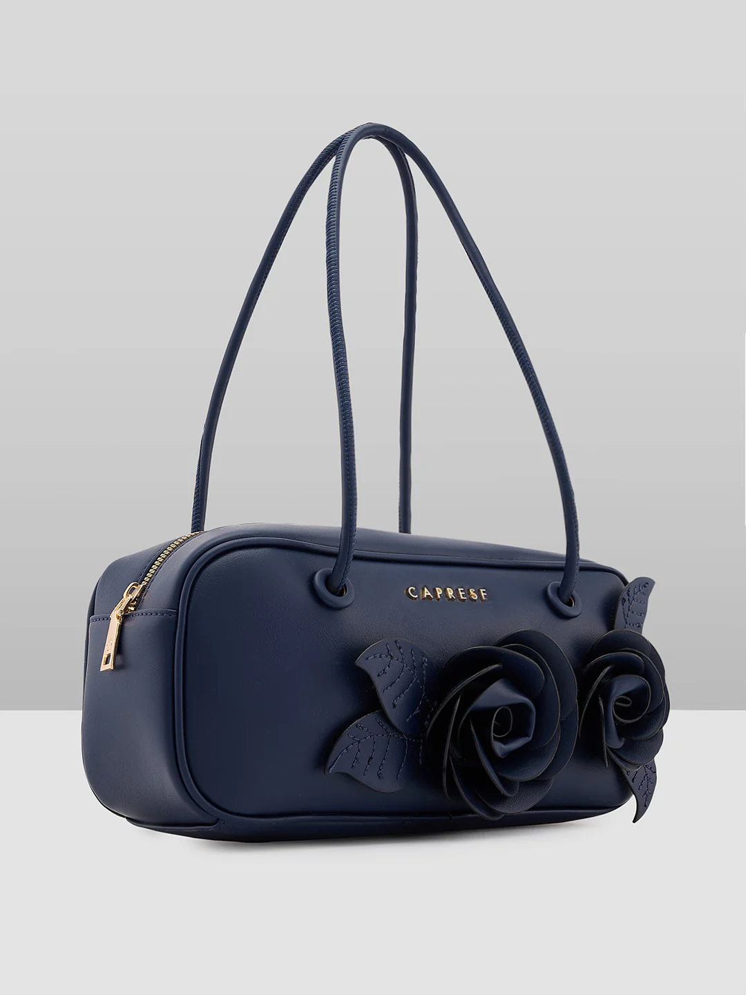 Caprese Bloom Medium Navy Baguette Bag - Image 6