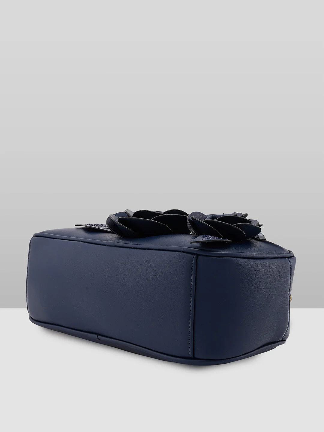 Caprese Bloom Medium Navy Baguette Bag - Image 8