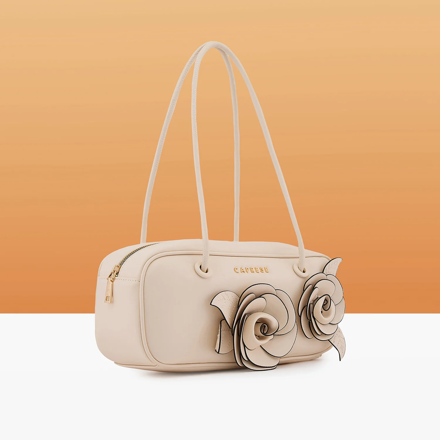 Caprese Bloom Medium Off White Baguette Bag - Image 3