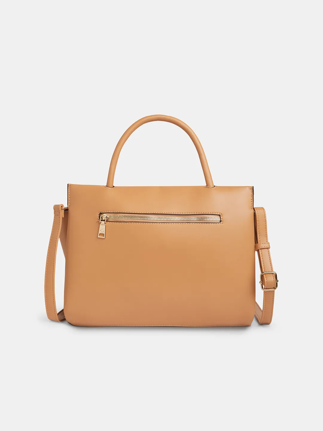Caprese Bloom Medium Apricot Satchel Bag - Image 5