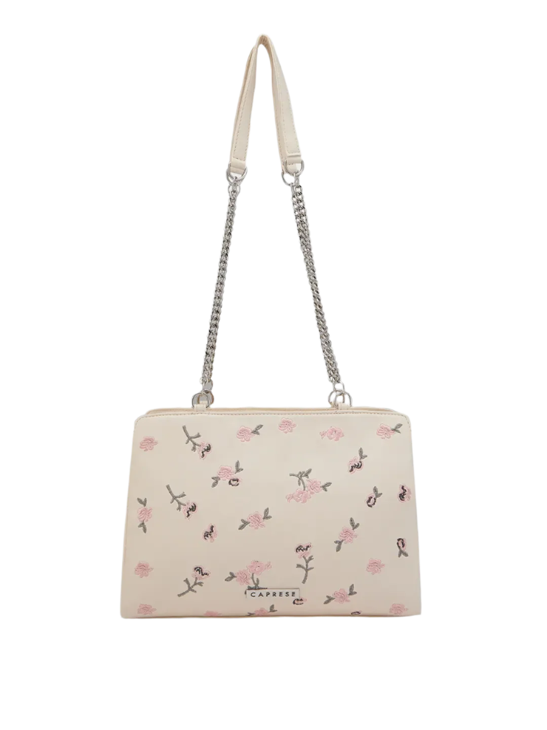 Caprese Bloom Medium Cream Satchel Bag