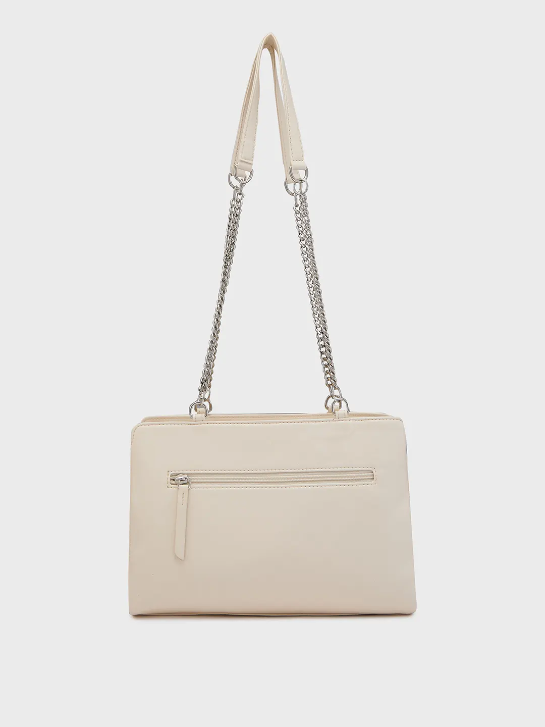 Caprese Bloom Medium Cream Satchel Bag - Image 5