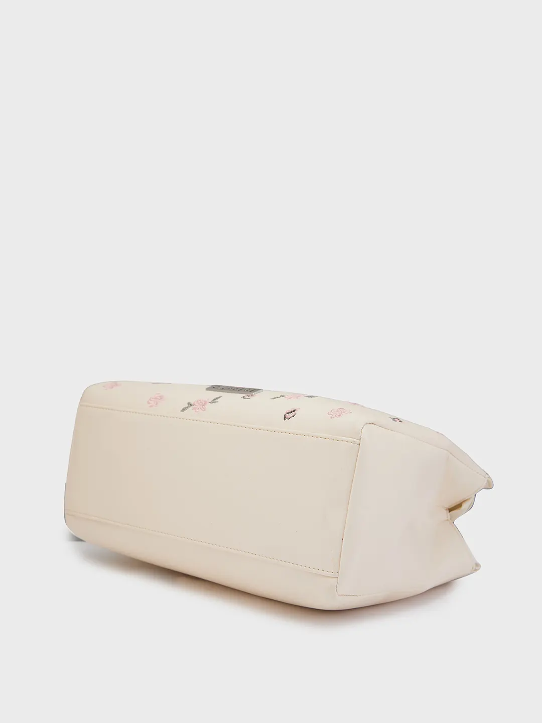 Caprese Bloom Medium Cream Satchel Bag - Image 7