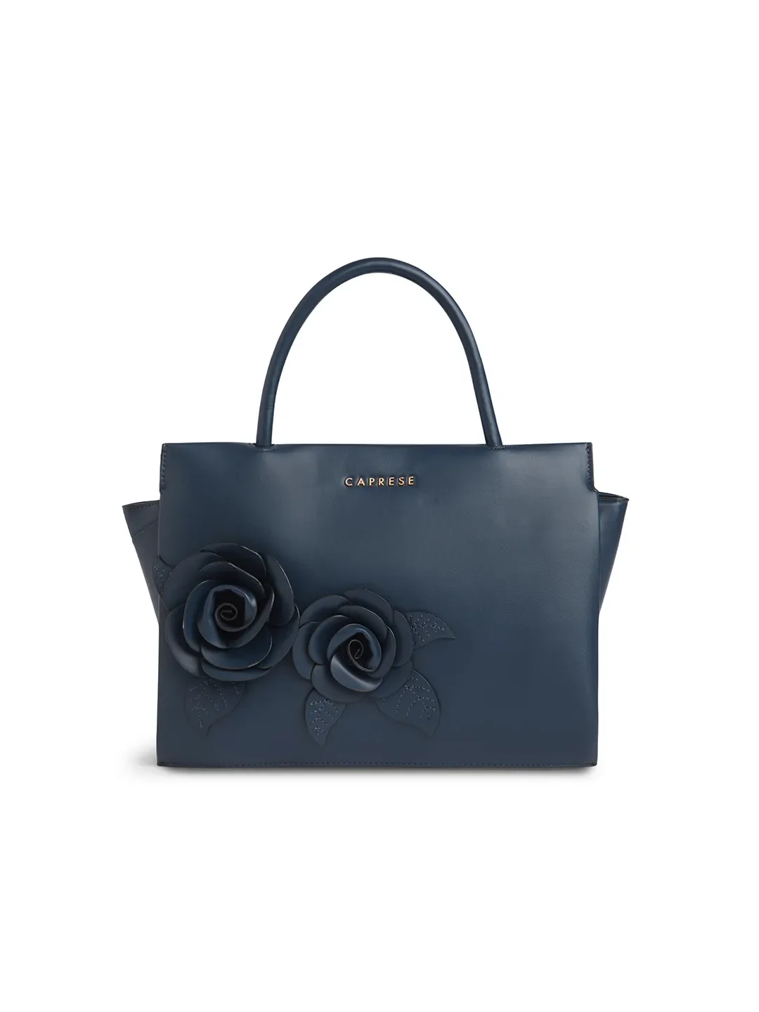 Caprese Bloom Medium Navy Satchel Bag