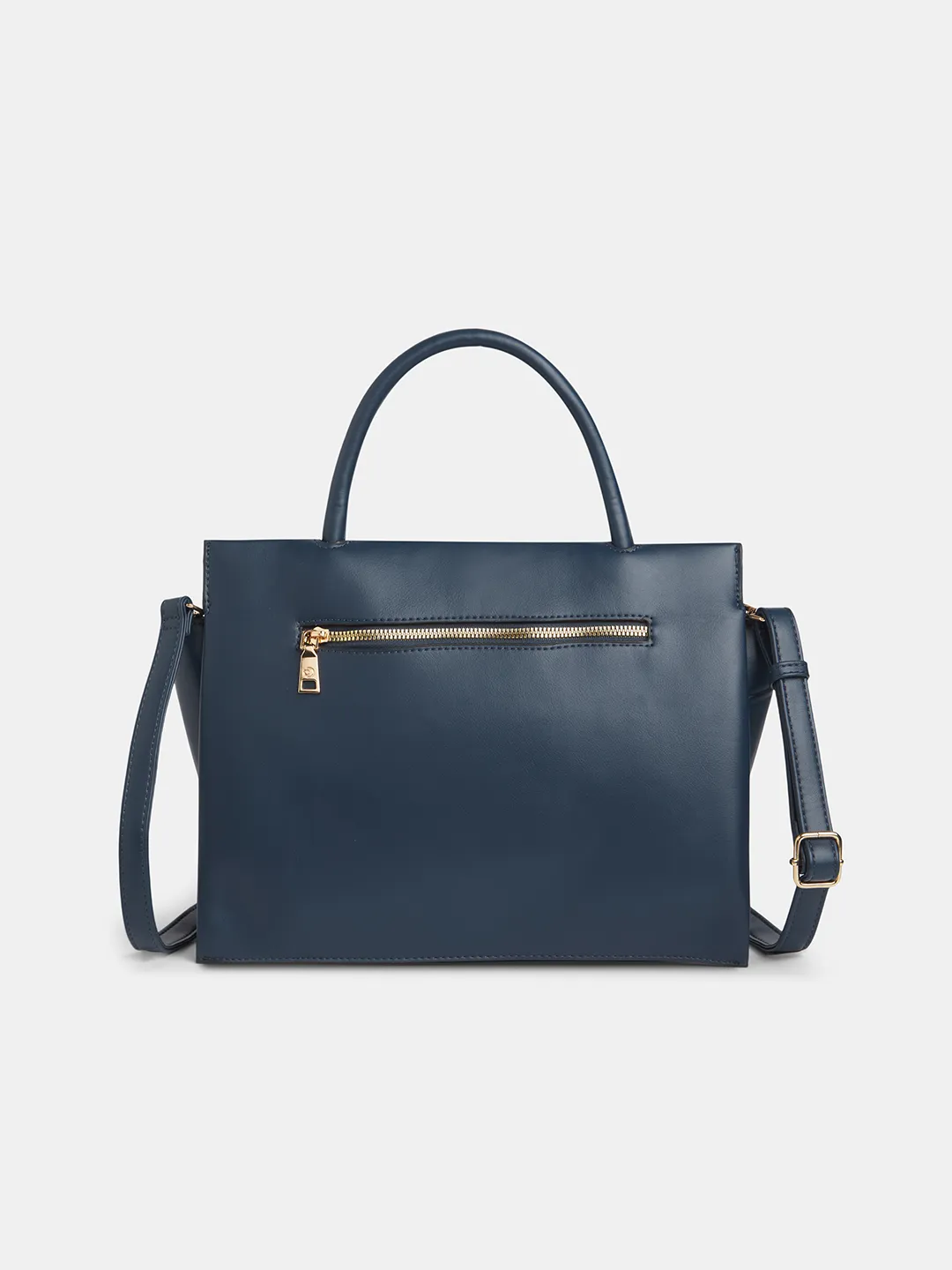 Caprese Bloom Medium Navy Satchel Bag - Image 5