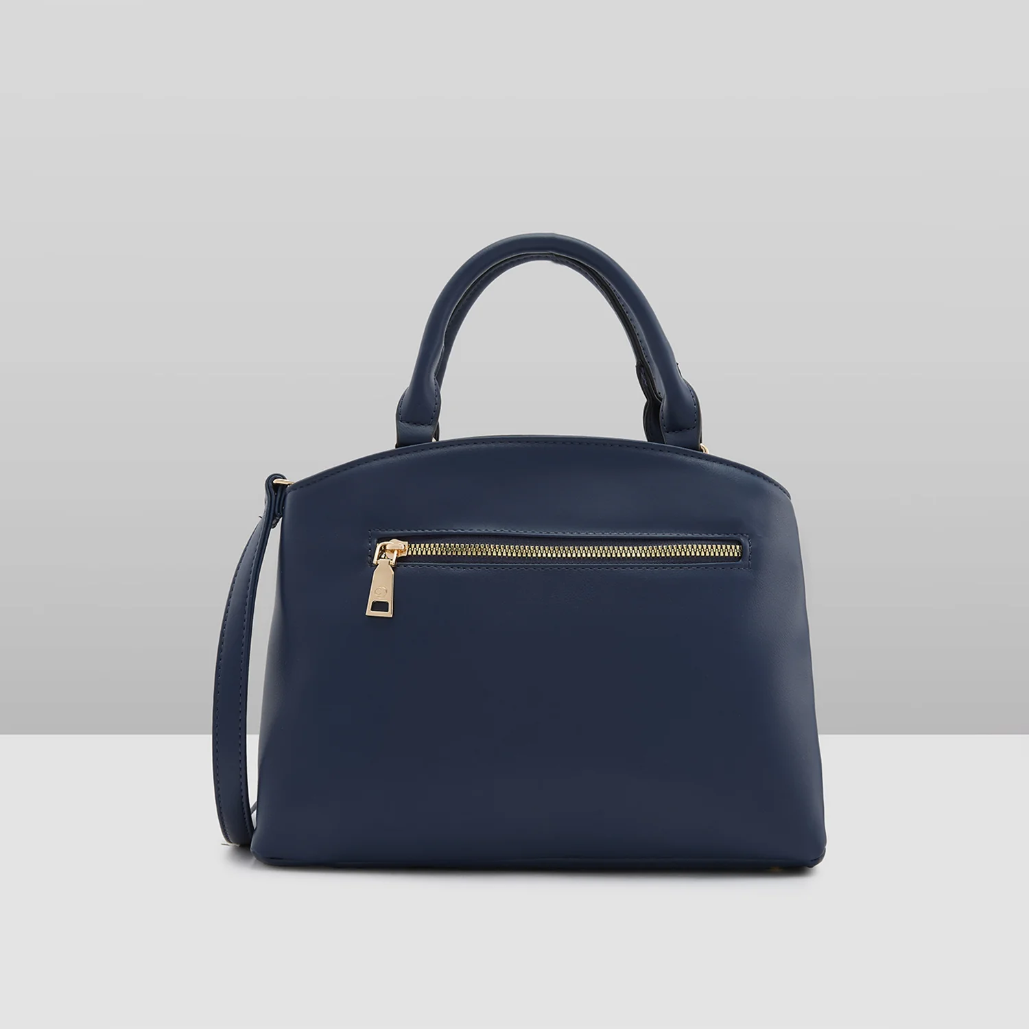 Caprese Bloom Small Navy Satchel Bag - Image 4